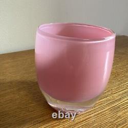 New One Glassybaby Peony Votive Hand blown Candle Holder