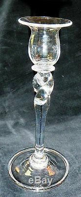 New Price! Single STEUBEN Clear Glass Candlestick shape #686