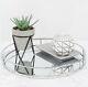 New Silver Round Mirror Base Candle Plate Tray Tealight Holder Table Centrepiece
