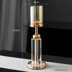 Nordic Metal Glass Candle Stand Holder Home Candlestick Light Wedding Decoration