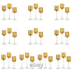 Nuptio 30 Pcs Glass Tealight Holders Gold Glass Candle Holders Bulk for Tea