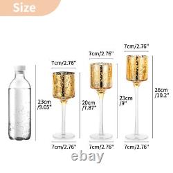 Nuptio 30 Pcs Glass Tealight Holders Gold Glass Candle Holders Bulk for Tea