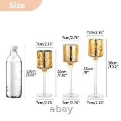 Nuptio 30 Pcs Glass Tealight Holders Gold Glass Candle Holders Bulk for Tea