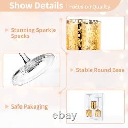 Nuptio 30 Pcs Glass Tealight Holders Gold Glass Candle Holders Bulk for Tea