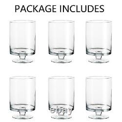 Nuptio 6 Pcs Glass Pillar Candle Holders, Glass Vase for Flowers, Hurricane C