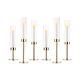 Nuptio Glass Hurricane Candle Holder For Taper Candles 6 Pcs Candlestick Hold