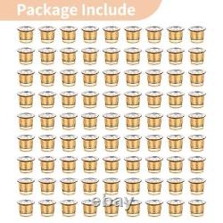 Nuptio Small Votive Candle Holders 72 Pcs Gold Candle Holders for Table Cente