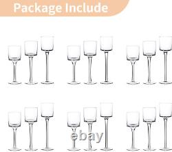 Nuptio Tall Glass Candle Holder for Pillar Candles 18 Pcs Candle Holders for F