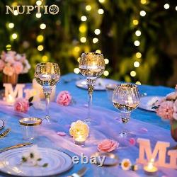 Nuptio Votive Candle Holder Clear Glass Candle Holders 18 Pcs Tall Tealight H