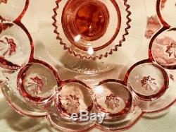 ONLY 6 Light Cranberry Satin / Shiny Moon & Star Candle Holders Weishar Set 2