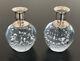 Olaf Gunnar Hjertzell Denmark Sterling Silver & Glass Set Of (2) Candle Holders