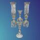 Old Three Light Baccarat Crystal Candelabra/candle Holder / Hurricane