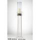Oriana Floor Standing Candle Holder White/clear Glass Container