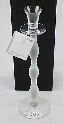 Orrefors Celeste Frosted White Candle Holder NIB by Anne Nilsson Retails $169