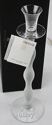 Orrefors Celeste Frosted White Candle Holder NIB by Anne Nilsson Retails $169
