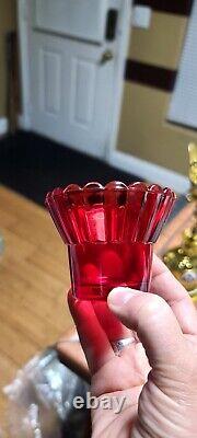 Orthodox Church Single Candle Holder with Red Glass Votive Candle Holder