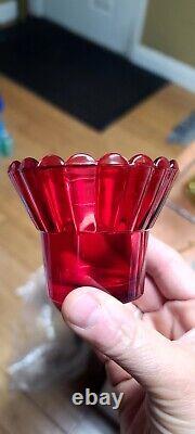 Orthodox Church Single Candle Holder with Red Glass Votive Candle Holder