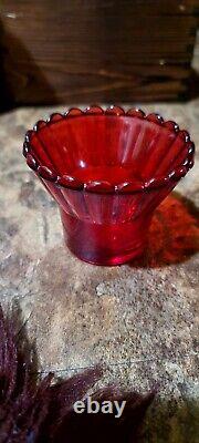 Orthodox Church Single Candle Holder with Red Glass Votive Candle Holder