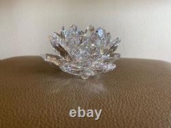 PAIR (2) Swarovski Crystal Water Lily Candle holders 7600 123 000 PRICE for both