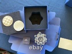 PAIR (2) Swarovski Crystal Water Lily Candle holders 7600 123 000 PRICE for both