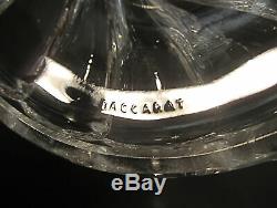 PAIR BACCARAT France Crystal BAMBOUS SWIRL Hurricane Candlestick Candle Lamps