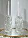 Pair Of Waterford Crystal Candlelabras With Bobeche, Prisms & Candle Cup-mint