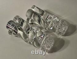 PAIR Vintage Baccarat Aladin Crystal Glass Candle Holders ca 1950s EXCELLENT
