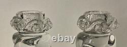 PAIR Vintage Baccarat Aladin Crystal Glass Candle Holders ca 1950s EXCELLENT