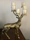 Pottery Barn Gold Stag Votive Candleholder Brass Reindeer Withglass Candleholders