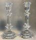 Pv04258 Vintage Clear Baccarat Crystal Versailles Candle Stick Pair- 8