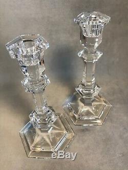 PV04258 Vintage Clear Baccarat Crystal VERSAILLES Candle Stick Pair- 8