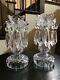 Pair 10 Waterford Crystal C1 Candelabra Candlestick Holders Bobeche 10 Prisms