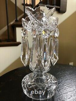 Pair 10 Waterford Crystal C1 Candelabra Candlestick Holders Bobeche 10 Prisms