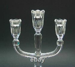 Pair 2 Waterford Crystal Candelabra Candle Holder Marquis 3 Arm
