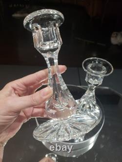 Pair 6 Candlesticks Candle Holders American Brilliant cut Glass crystal Tuthill