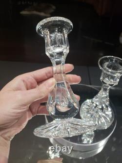 Pair 6 Candlesticks Candle Holders American Brilliant cut Glass crystal Tuthill