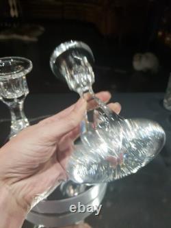 Pair 6 Candlesticks Candle Holders American Brilliant cut Glass crystal Tuthill