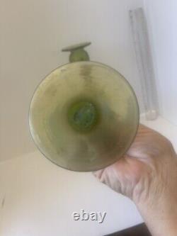 Pair Art Glass Candle Holders
