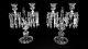Pair Baccarat Candelabras 2 Lights Bambous Tors Pattern Early 20th Century