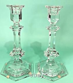 Pair Baccarat France 9 Crystal Candlestick Candle Holders Harcourt Versailles