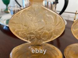 Pair Consolidated Glass Martele Hummingbird 8 Candle Holders