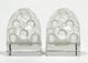Pair Joseph Inwald For Barolac Satin Art Glass Cherry Votive Candle Holders