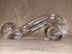 Pair Mid Century or Art Deco Crystal Glass Candle Holders C. 1930