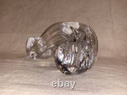 Pair Mid Century or Art Deco Crystal Glass Candle Holders C. 1930