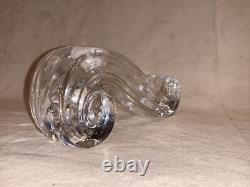 Pair Mid Century or Art Deco Crystal Glass Candle Holders C. 1930