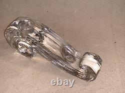 Pair Mid Century or Art Deco Crystal Glass Candle Holders C. 1930