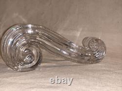 Pair Mid Century or Art Deco Crystal Glass Candle Holders C. 1930