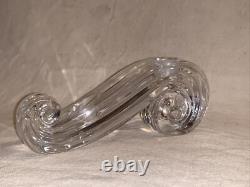 Pair Mid Century or Art Deco Crystal Glass Candle Holders C. 1930