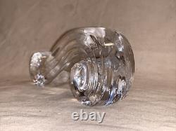 Pair Mid Century or Art Deco Crystal Glass Candle Holders C. 1930