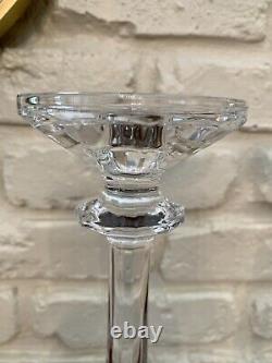 Pair Of 2 Waterford Crystal 12 Candleholders Panel Mint Condition